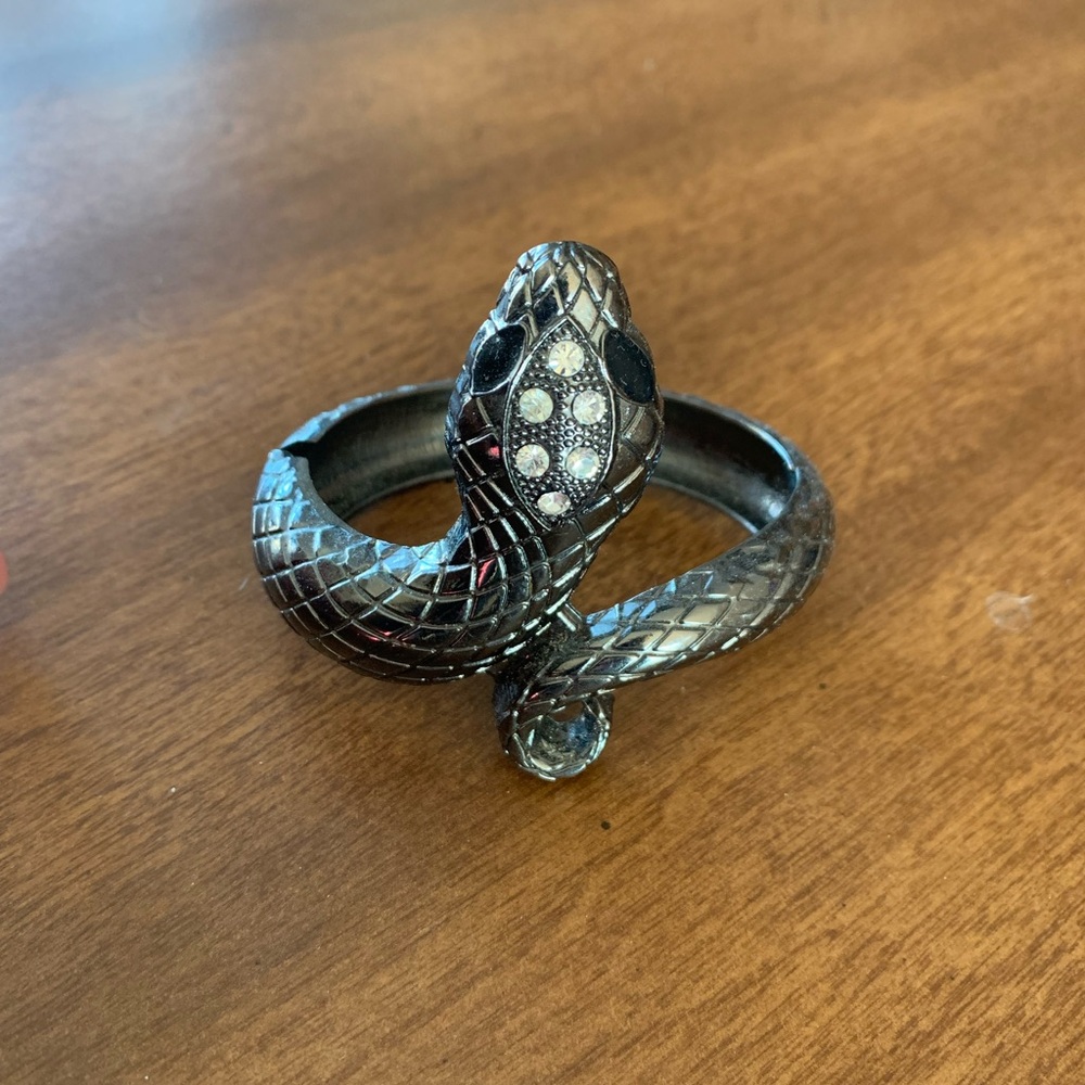 Elegant Black Snake Reptile Bracelet